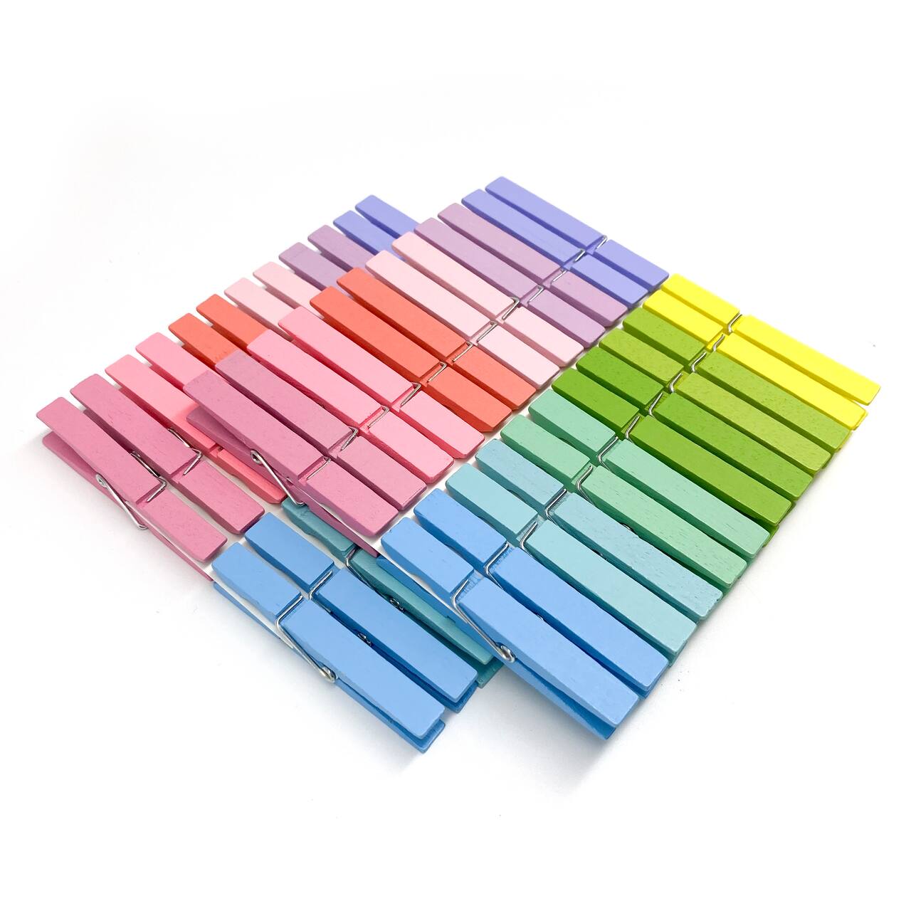 12 Packs: 48 ct. (576 total) Large Rainbow Clothespins by Recollections™